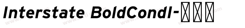 Interstate BoldCondI字体转换
